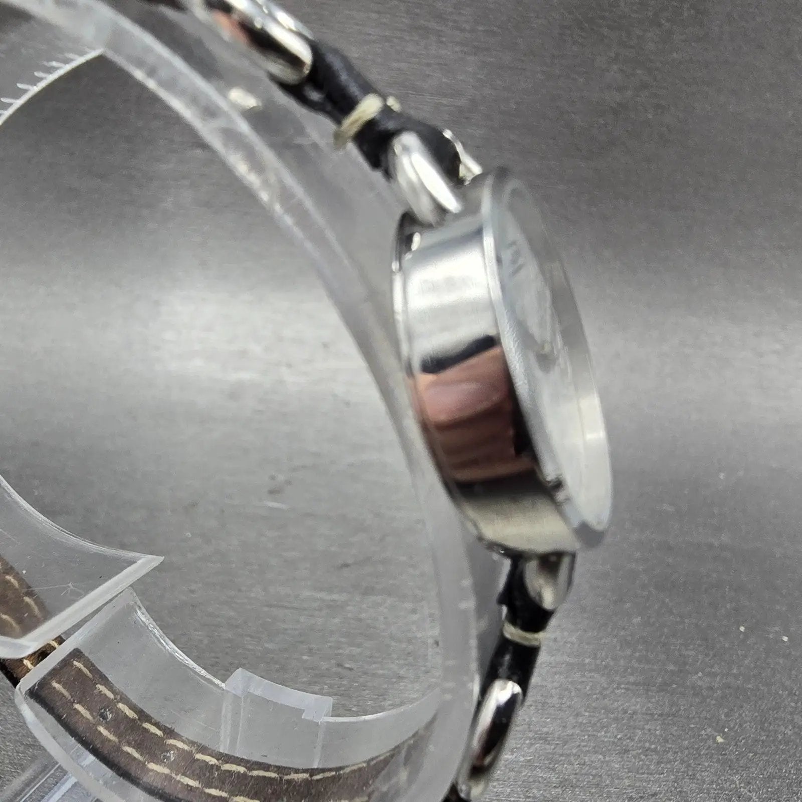 Coach Watch Women 22mm Silver Dial Steel Round Bangle Leather New Battery3