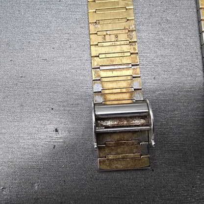 Seiko Bracelet 10mm Stainless Steel Gold Tone Vintage Japan Z4216