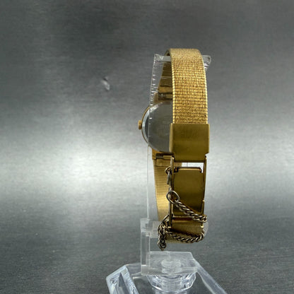 Seiko SX Watch Women 21mm Champagne Dial Gold Tone Round 2B31-0020 New Battery7