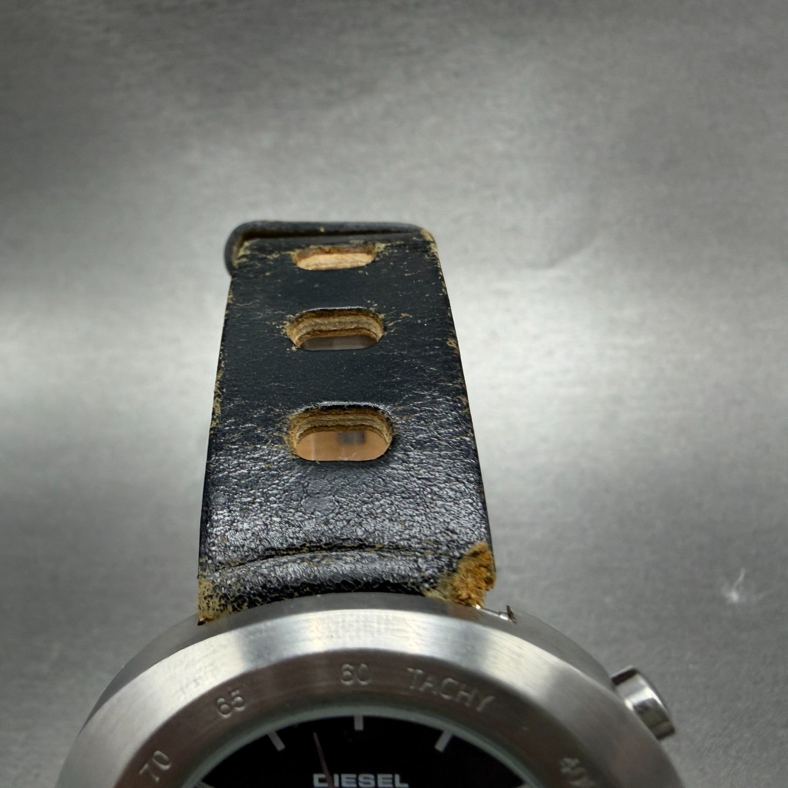 Diesel Chronograph Watch Men 45mm Black Dial Steel Oval DZ-4003 New battery4