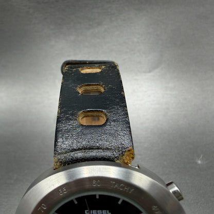 Diesel Chronograph Watch Men 45mm Black Dial Steel Oval DZ-4003 New battery4