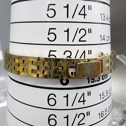 Seiko Tank Watch Women 13mm Silver Dial Gold Tone Rectangle Manual Wind Runs10