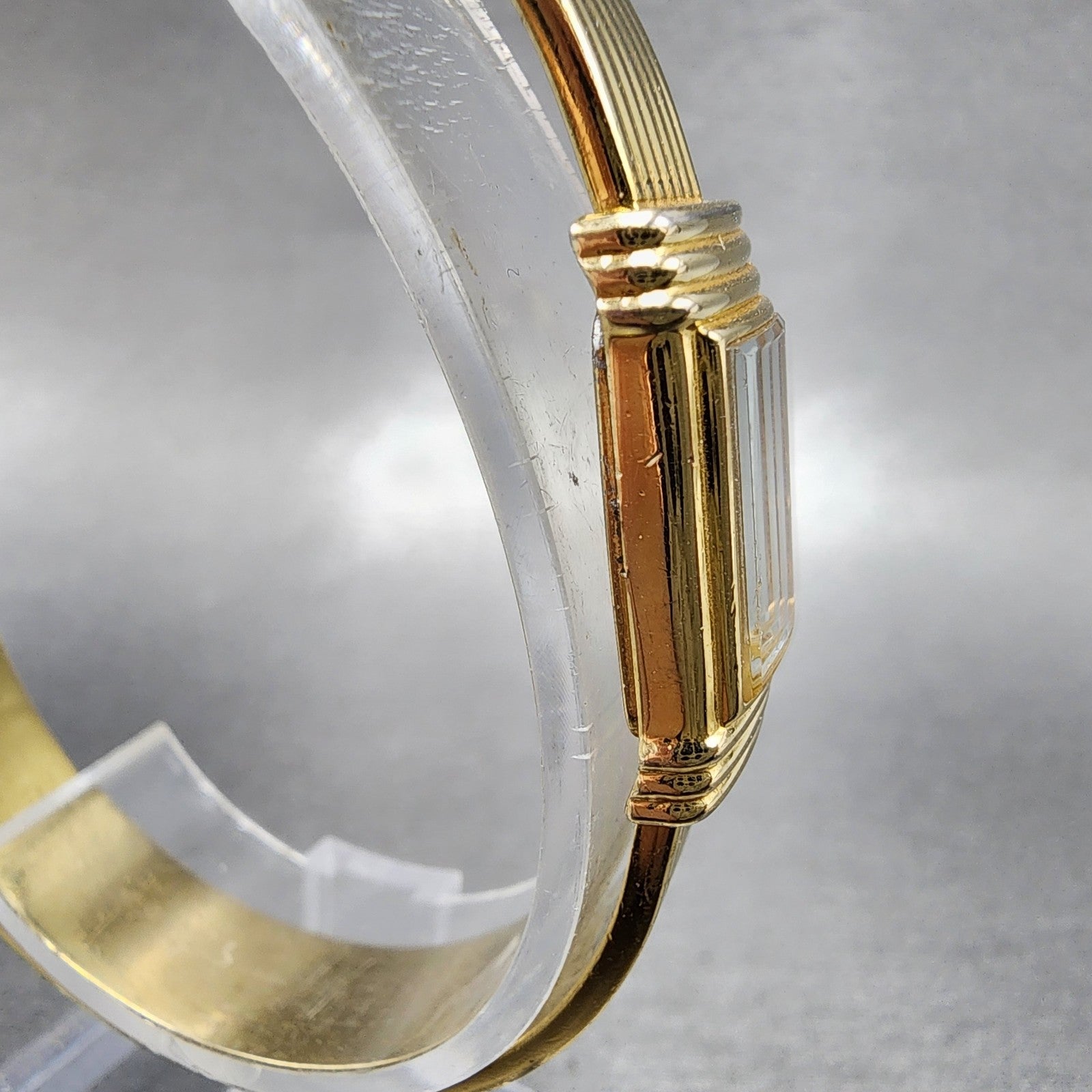 Citizen Tank Watch Women 13mm Champagne Dial Gold Tone 5421S65688 New Battery3