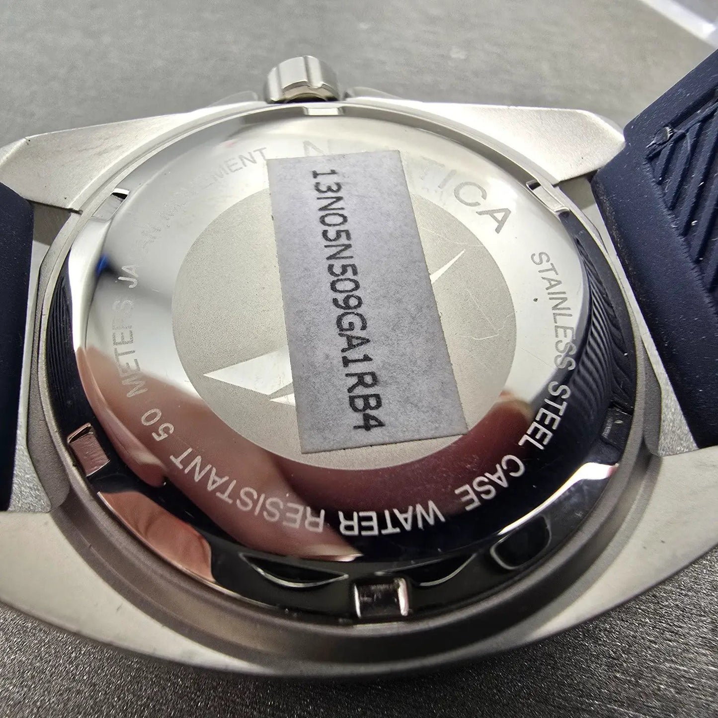 Nautica Dive Watch Men 39mm White Dial Silver Tone Date Round New Battery9