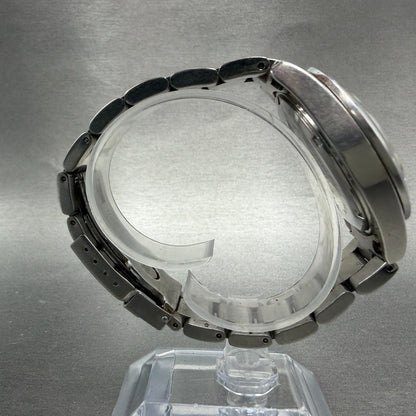 Technos Chronograph Watch Men 40mm Black Dial Silver Tone TGM615 New Battery8