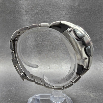 Casio WVA-400J Watch Men 42mm Blue Dial Silver Alarm Chrono WaveCeptor PARTS 679