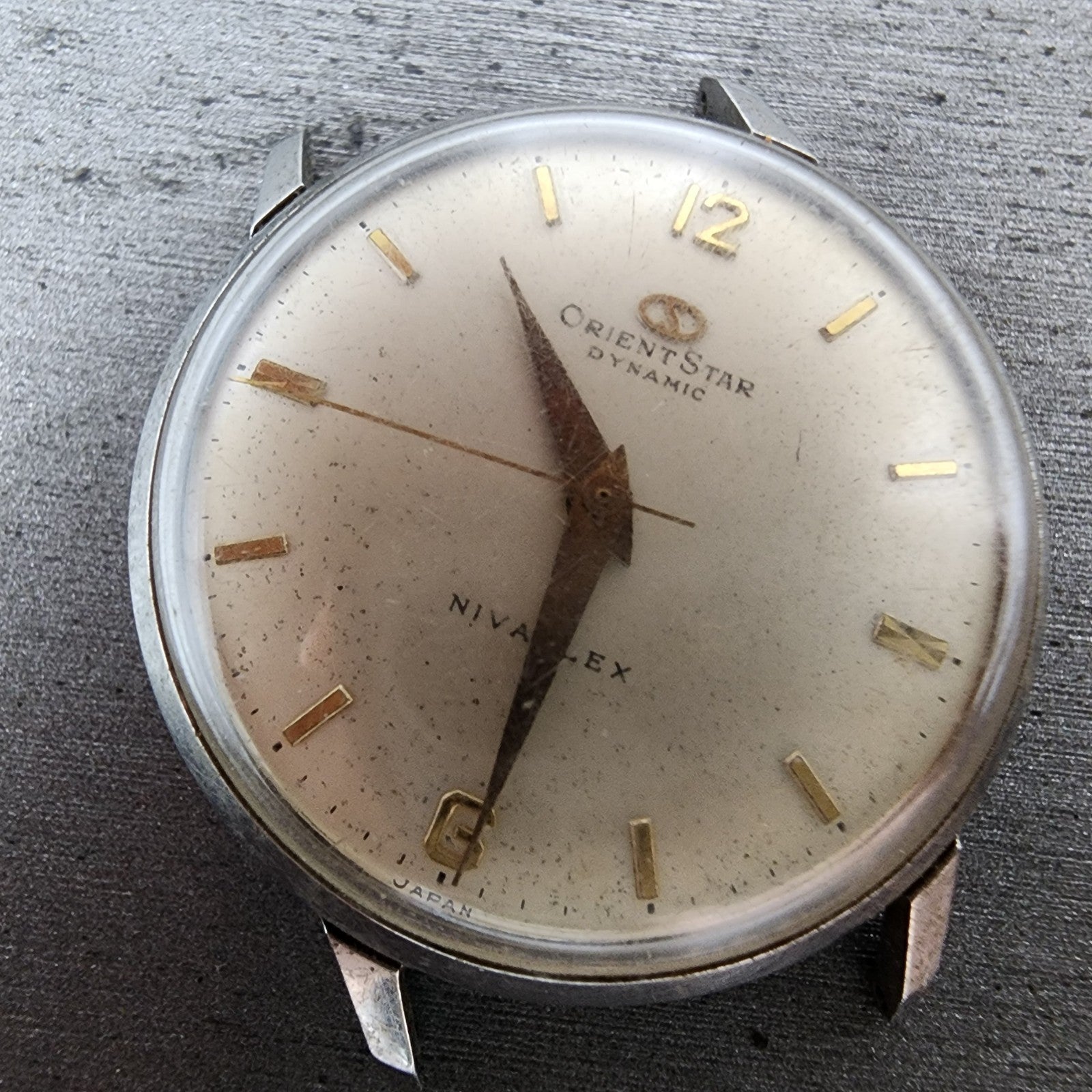 Orient Star Dynamic Watch Men 32mm White Dial Silver Tone Manual Wind VTG PARTS2