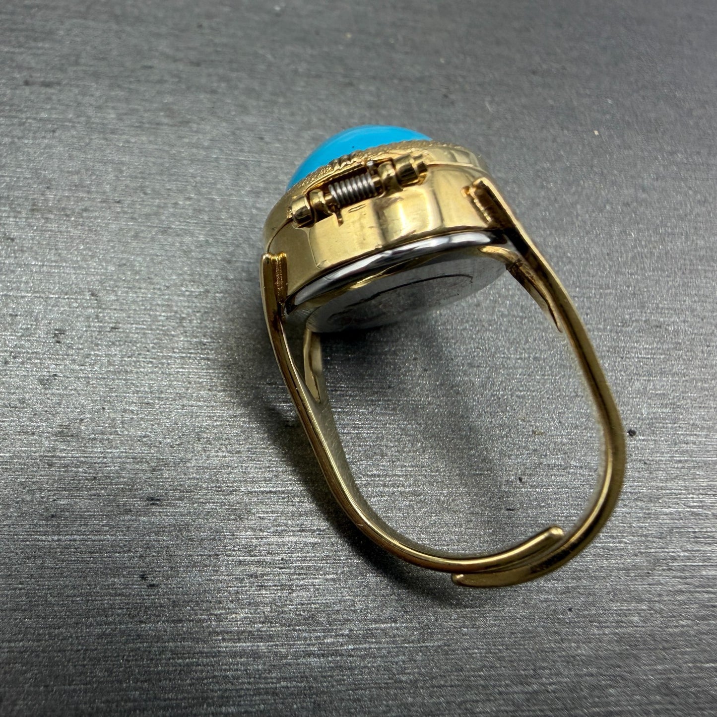 Orient Ring Watch Women 17mm Gold Dial Gold Blue Stone Hideaway A054A1-30 PARTS5