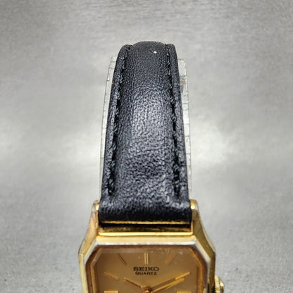 Seiko Tank Watch Women 19mm Champagne Dial Gold Tone 73215240 New Battery4
