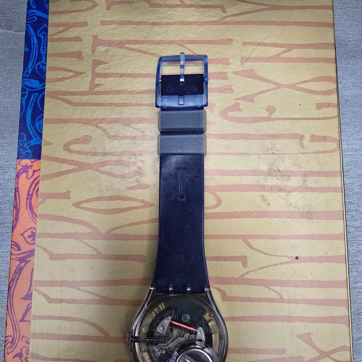 Swatch Access Avaton Watch Men 34mm Blue Dial Blue Case SKZ107 New Battery NOS14