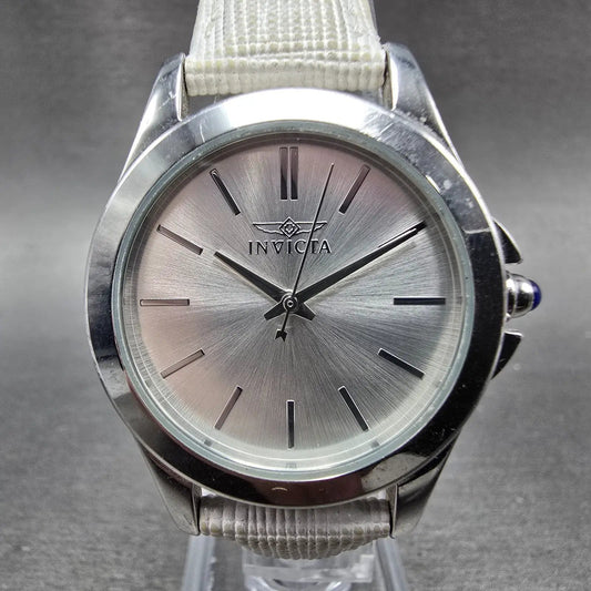 Invicta Angel Watch Women 33mm Silver Dial Silver Tone Round 15147 New Battery0