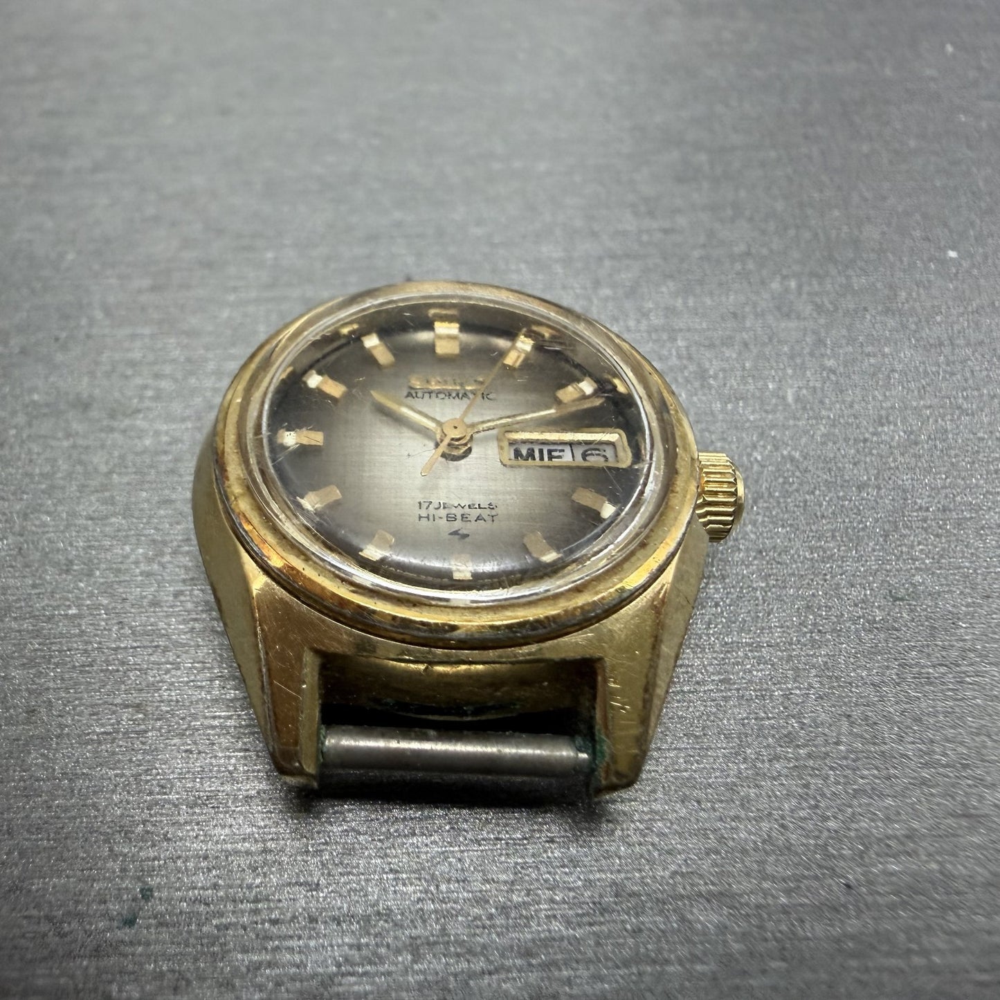 Seiko Automatic Watch Women 25mm Brown Dial Gold Tone Daydate 22060119 PARTS3