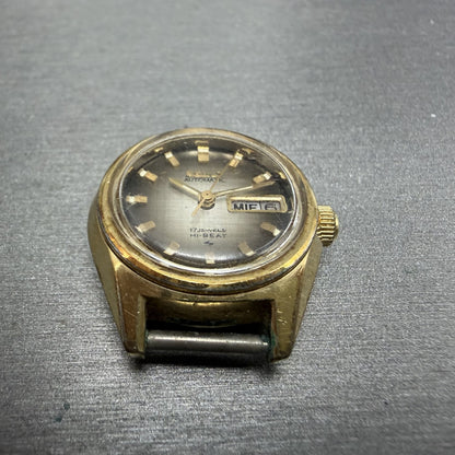 Seiko Automatic Watch Women 25mm Brown Dial Gold Tone Daydate 22060119 PARTS3