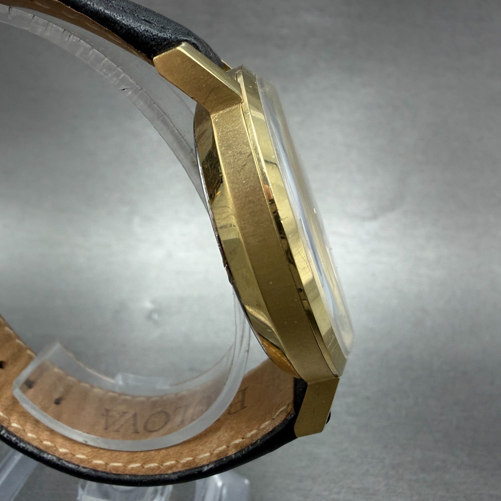 Bulova Chronograph Watch Men 41mm Silver Dial Gold Tone Date 97B155 New Battery3