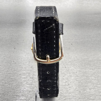 Citizen CQ Watch Men 34mm Black Dial Gold Tone Daydate Round 2500-S76418 New Bat7
