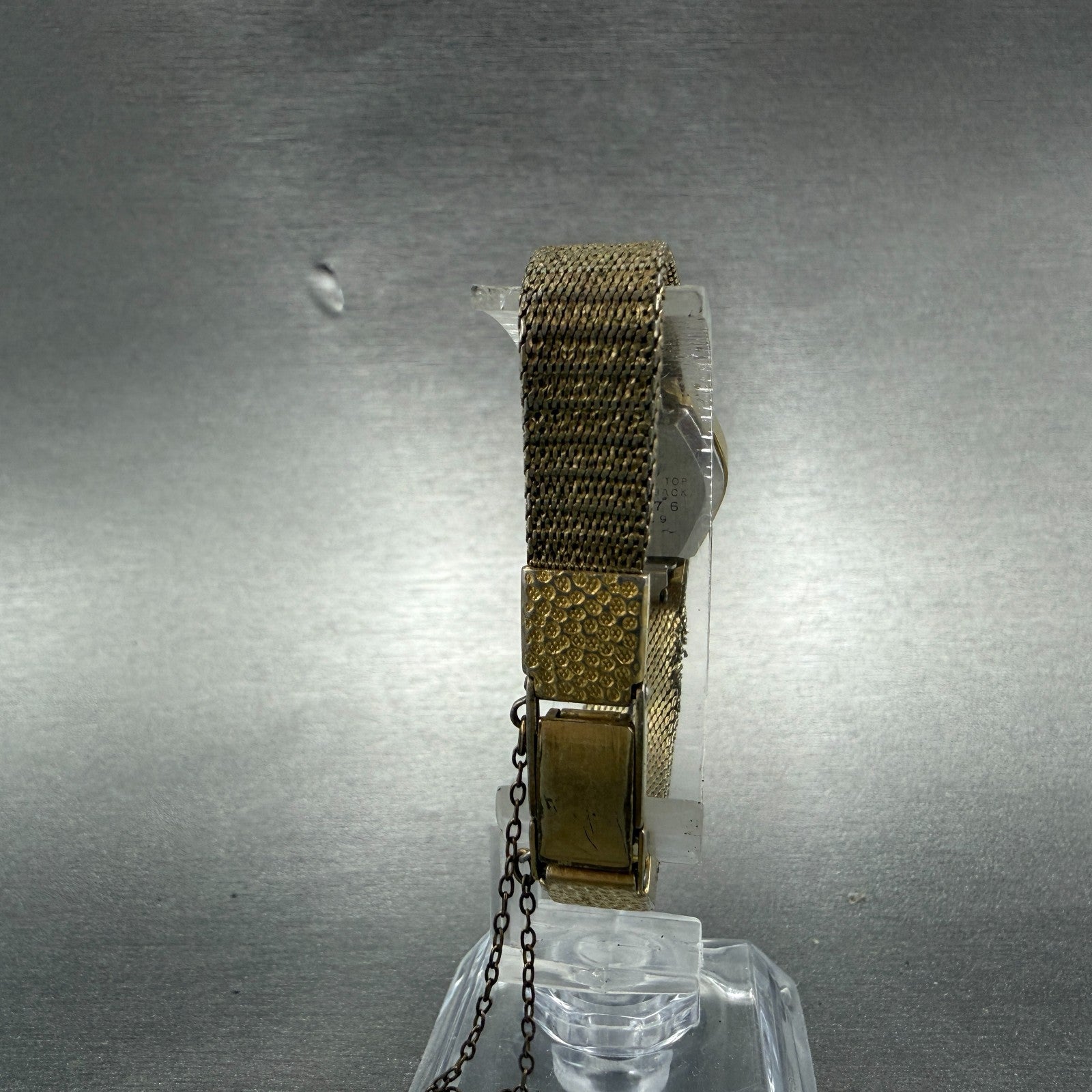 Seiko Watch Women 16mm Champagne Dial Gold Tone Manual Hexagon 11-5199 Runs HJ67