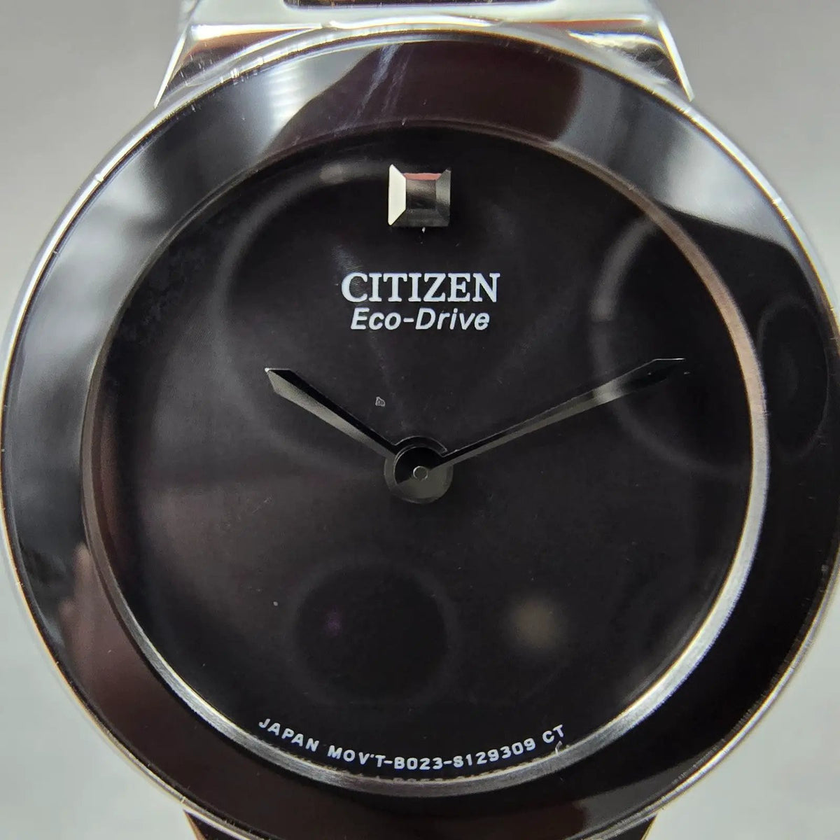 Citizen Eco-Drive Watch Women 23mm Black Dial Silver Round B023-S089824 Runs1