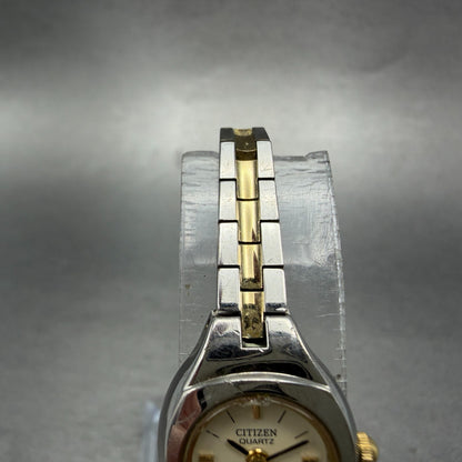 Citizen Watch Women 17mm Cream Dial Two Tone Round 5920-S91531 New Battery HG44