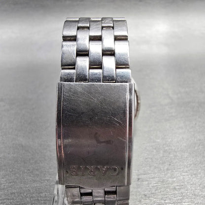 Alba Carib Chronograph Watch Men 38mm Black Dial Silver Tone V657-6000 New Batt7