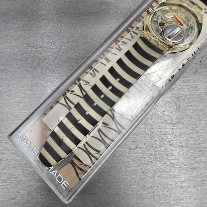 Swatch Scuba 200 Smile Watch Men 38mm White Dial Clear Case SKD127 New Battery11