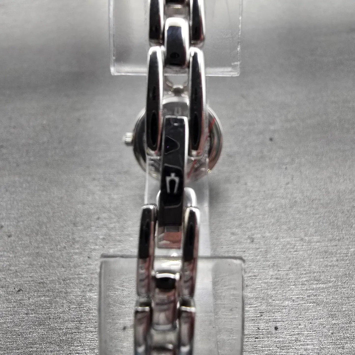 Bulova Watch Women 23mm MOP Dial Silver Tone Gemmed 96X129 New Battery7