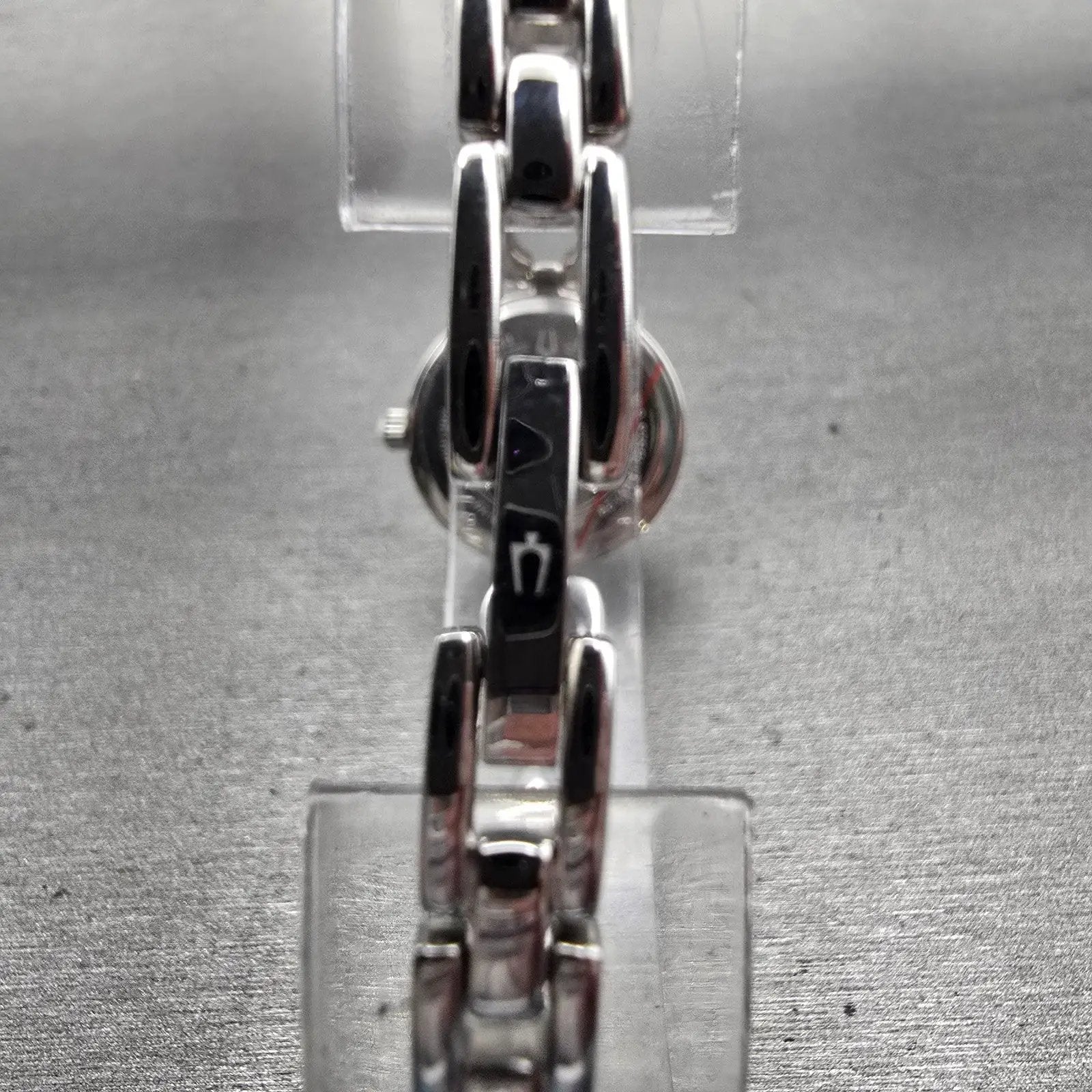 Bulova Watch Women 23mm MOP Dial Silver Tone Gemmed 96X129 New Battery7