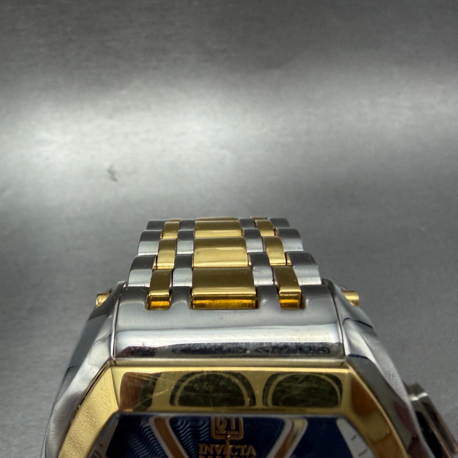 Invicta Jason Taylor Chrono Watch Men 50mm Blue Dial Two Tone Date Daydate 374464