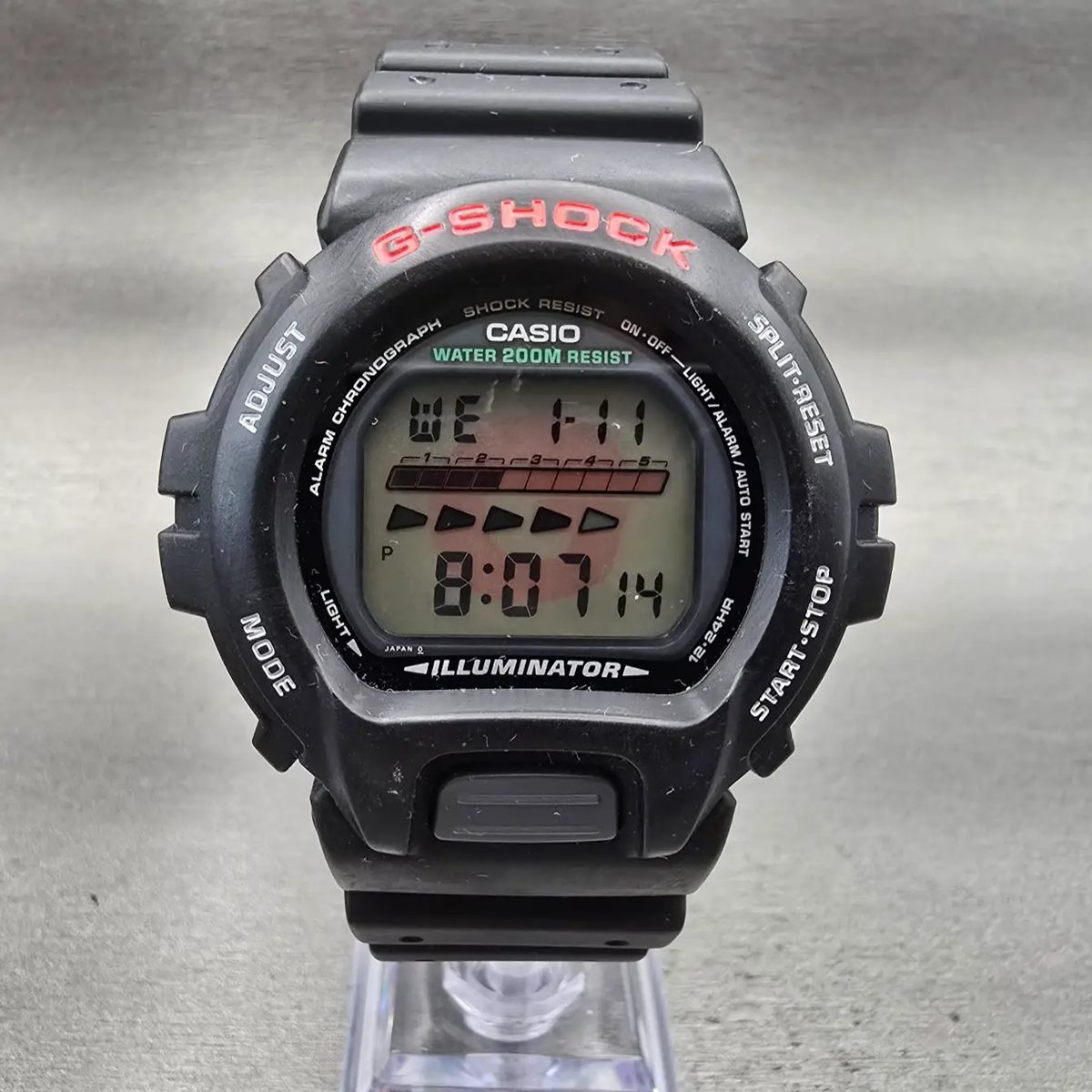 Casio G-Shock DW-6600 Watch Men 50mm Black Dial Black Tone Chrono Alarm New Batt0