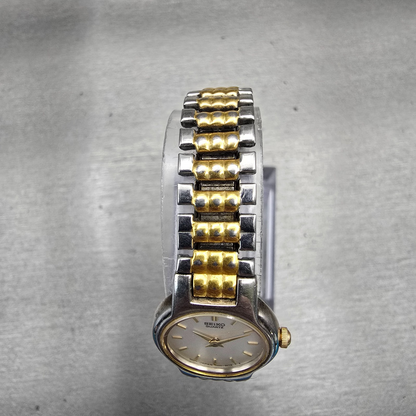 Seiko Watch Women 20mm Silver Dial Silver Tone Round 1N00-1A49 New Battery VTG4