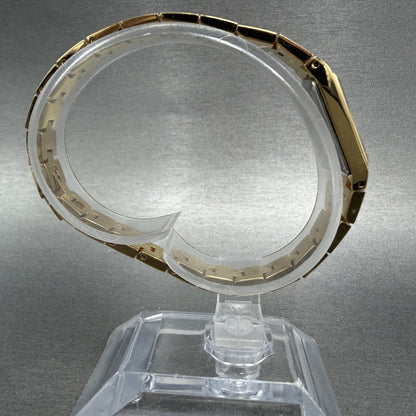 Seiko Tank Watch Women 13mm Champagne Dial Gold Tone Rectangle 2e207479 New Bat8