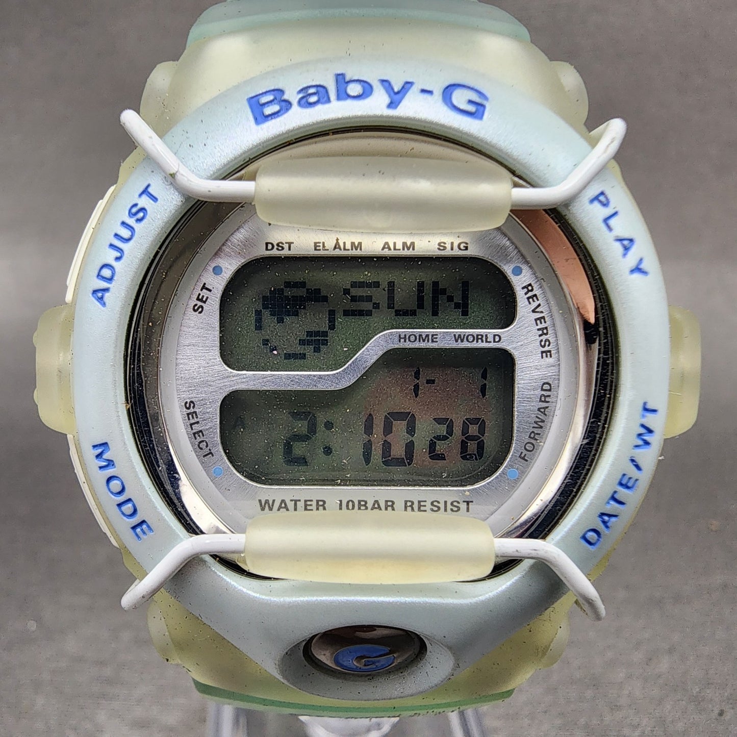 Casio BabyG Watch Women 42mm Digital Blue Clear Alarm Chrono BGT110 Pingu1