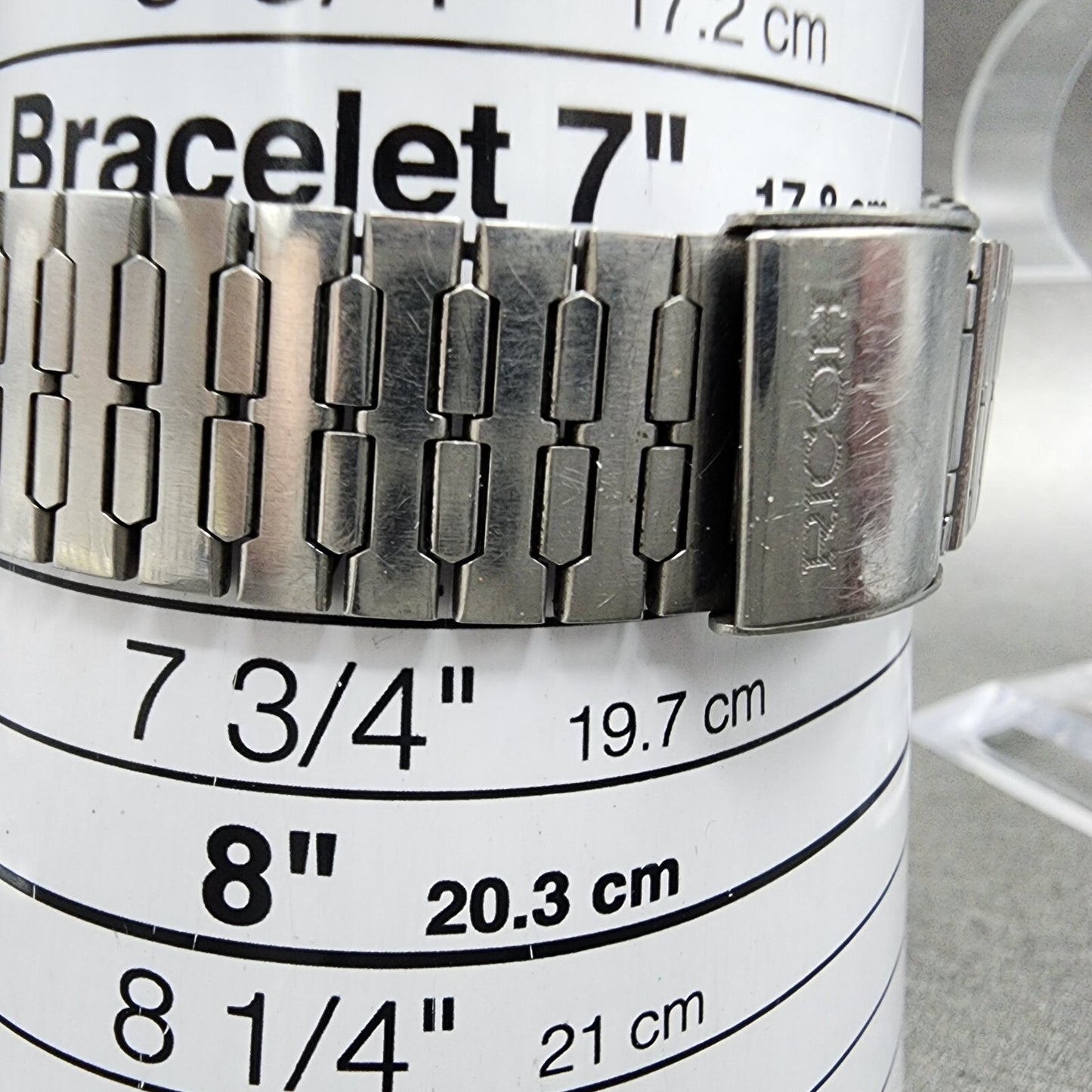 Ricoh Analog Digital Watch Men 33mm Blue Dial Steel Rectangle  PARTS11