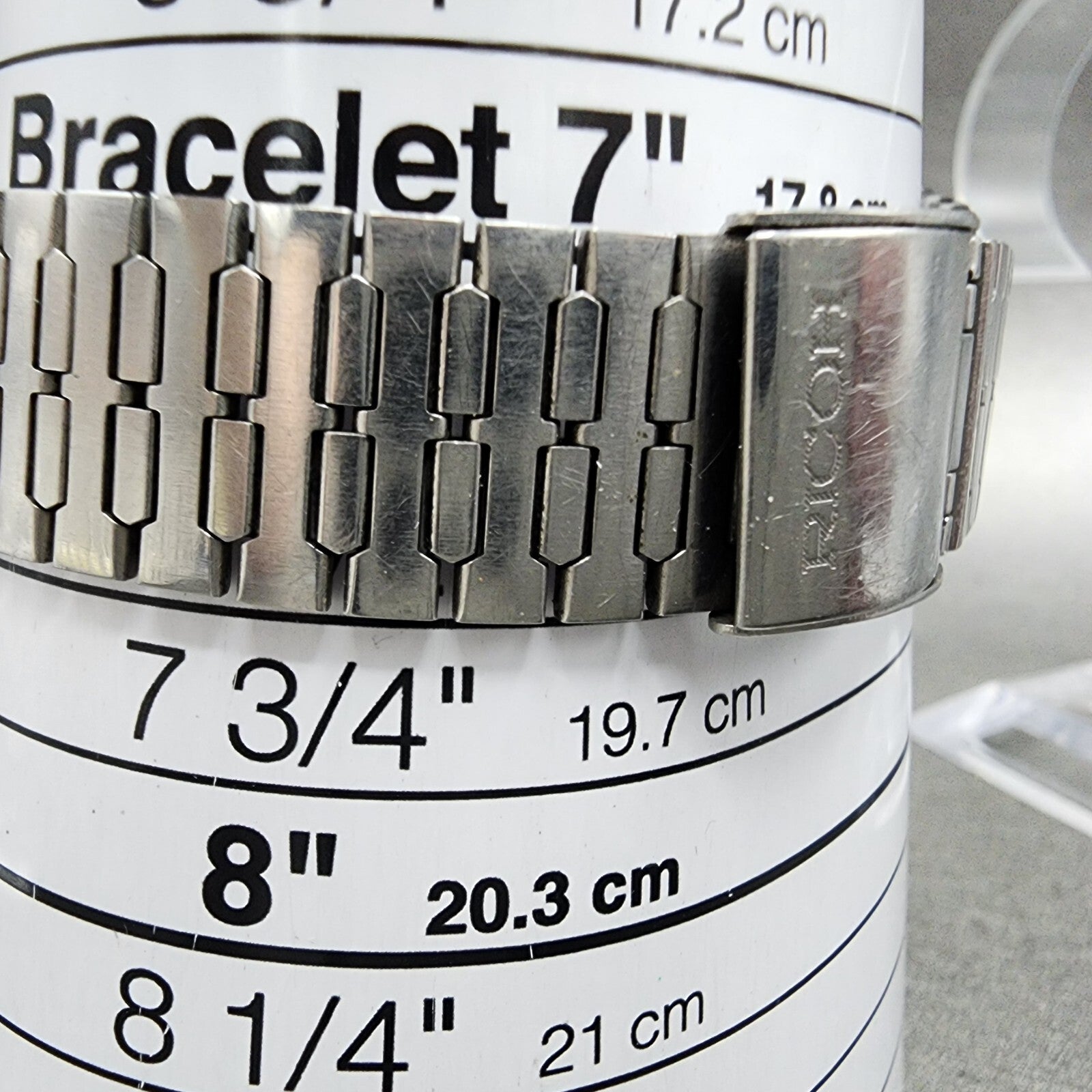 Ricoh Analog Digital Watch Men 33mm Blue Dial Steel Rectangle  PARTS11
