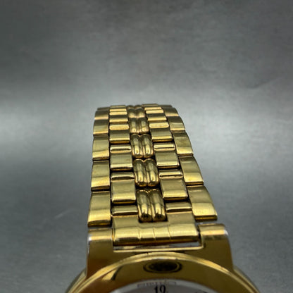 Seiko SX Watch Men 34mm White Dial Gold Tone Round V701-1K00 New Battery4