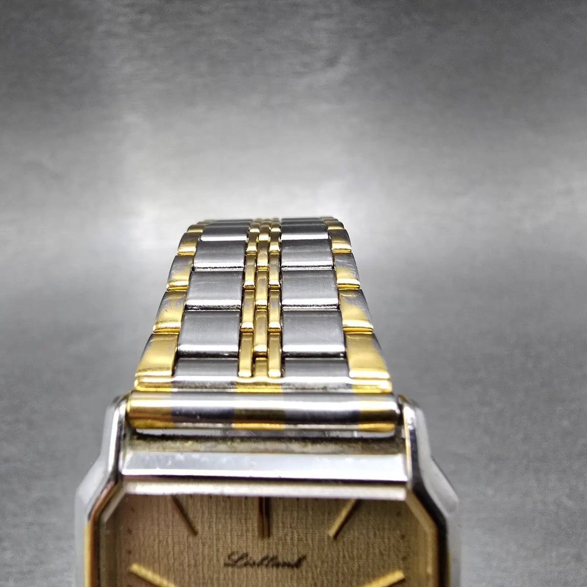 Orient Listlank Tank Watch Men 26mm Champagne Dial Two Tone C252C1-40 PARTS VTG5