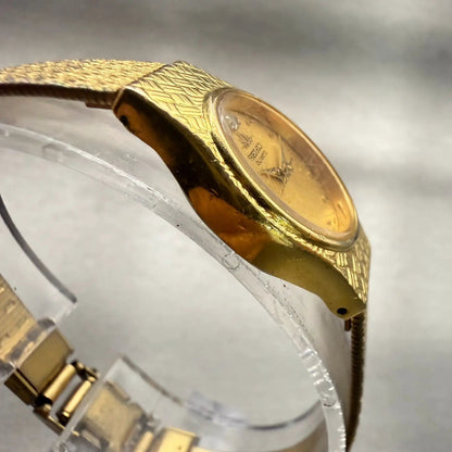 Seiko Watch Women 18mm Gold Dial Gold Tone Oval V401-5310 New Battery Vintage3