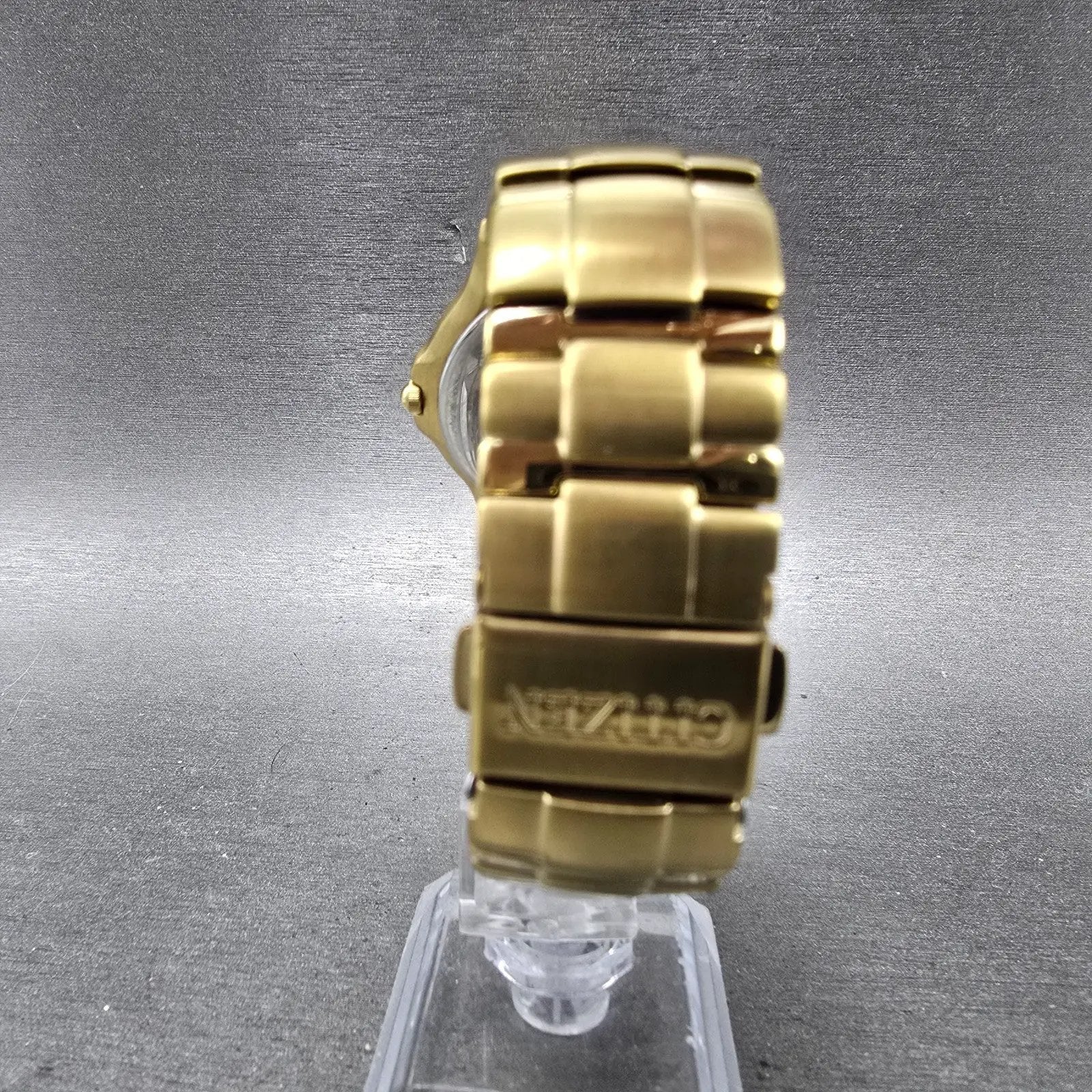 Citizen Eco-Drive Watch Men 37mm Black Dial Gold Tone Date E111-K005825 PARTS5