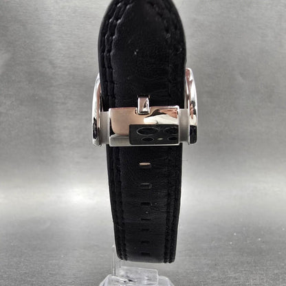 Fossil Tank Watch Men 33mm Black Dial Silver Tone Date PR-1693 New Battery7