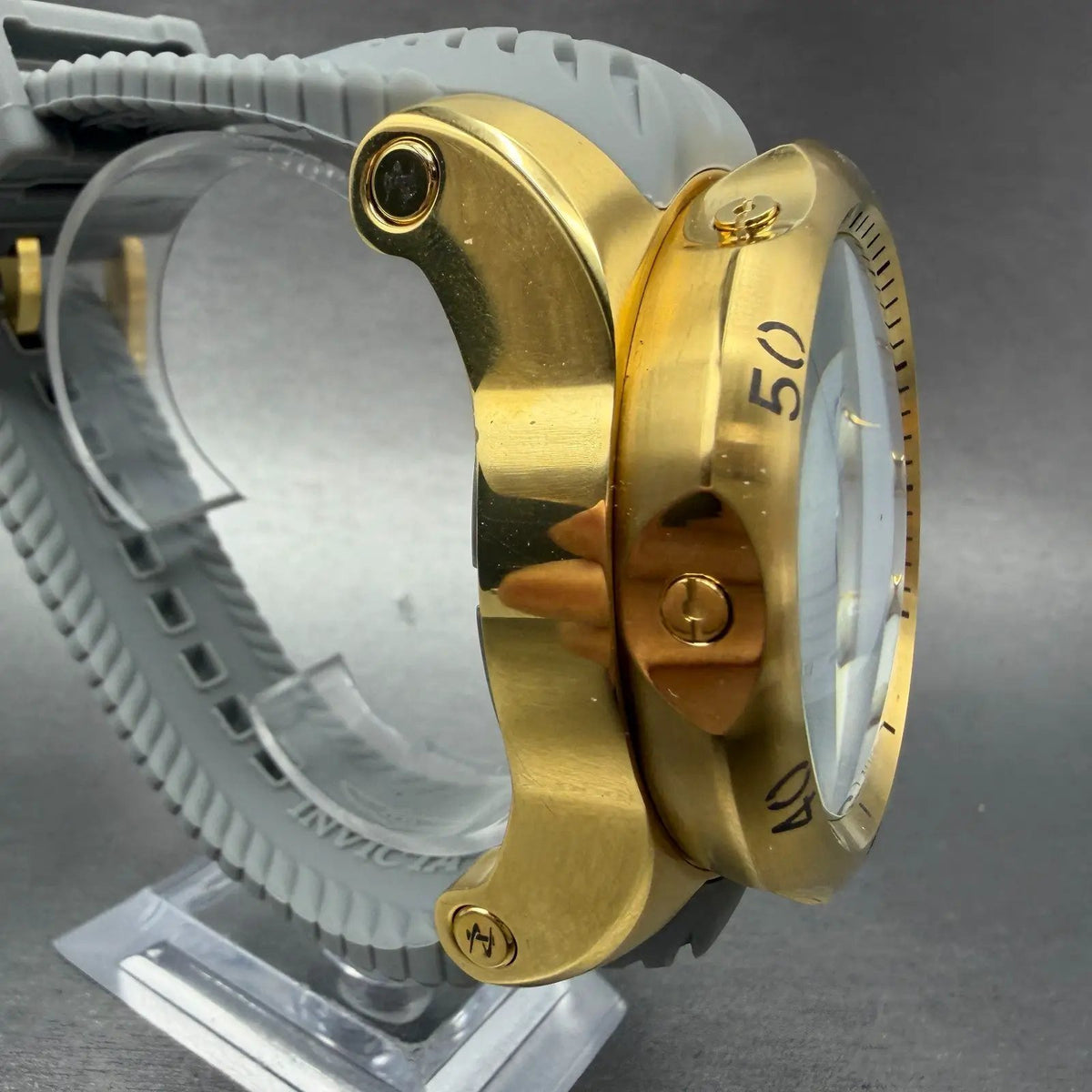 Invicta Venom Chronograph Watch Men 53mm Gold Dial Gold Tone Date 90148 New Batt3
