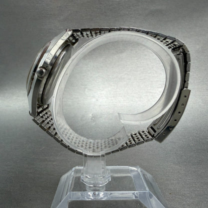 Seiko QT Watch Men 36mm Silver Dial Silver Tone Date Round 0822-8020 New Battery6