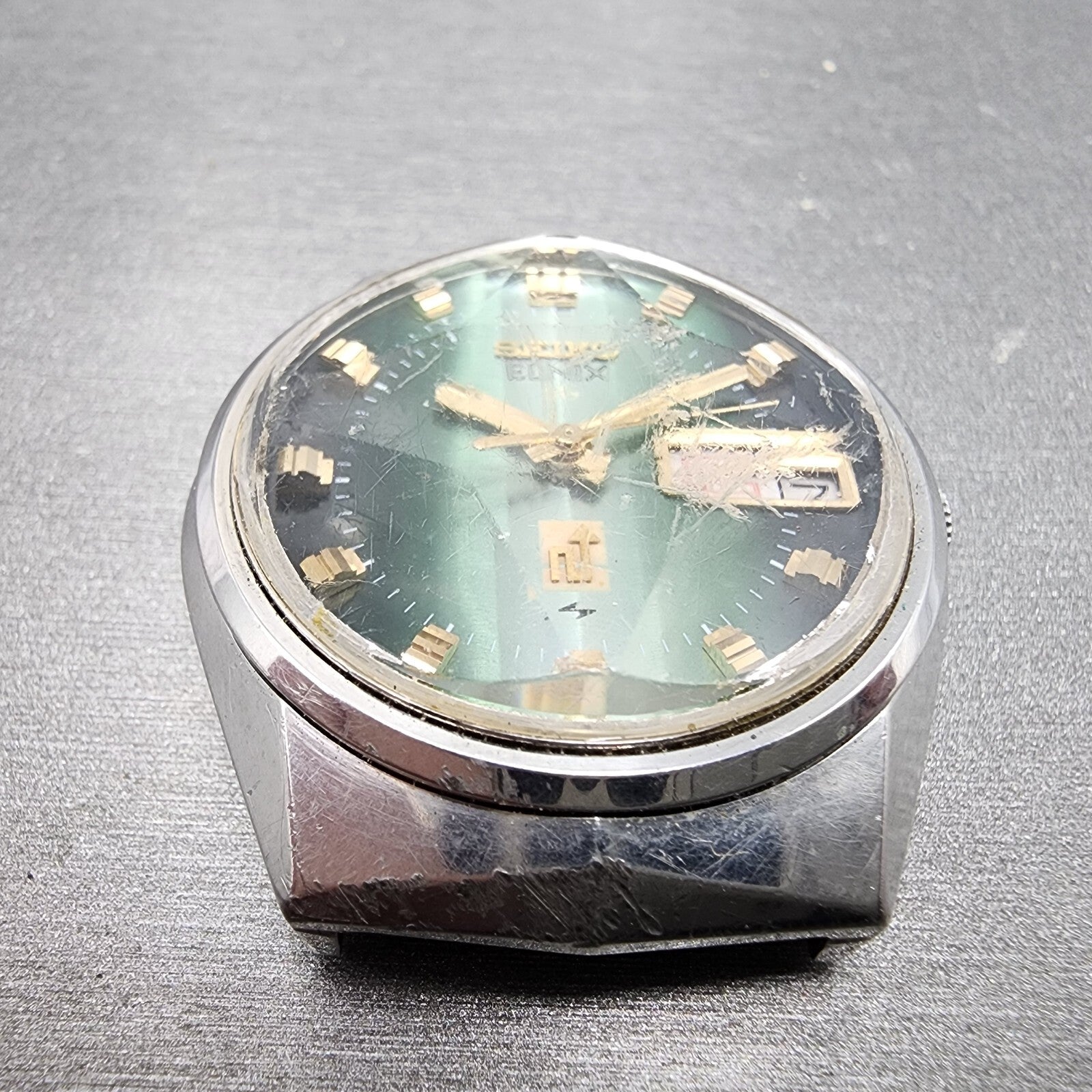 Seiko Elinx SG Watch Men 35mm Green Dial Steel Daydate Round 07236020 New Batt2