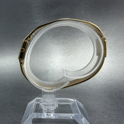 Seiko Lassale Watch Women 13mm Brown Dial Gold Tone Hexagon 1E50-5039 NewBattery6