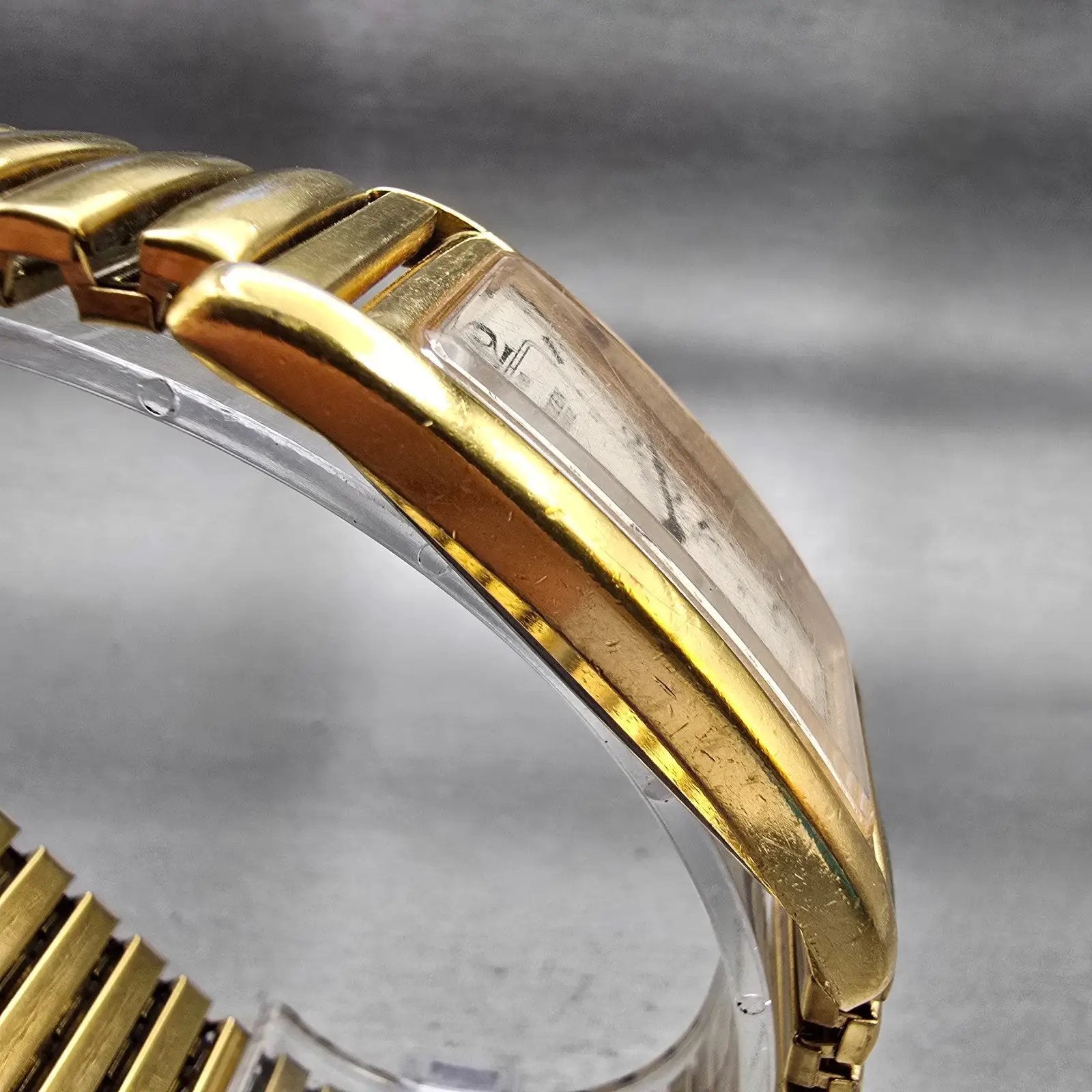 Citizen CQ Tank Watch Men 22mm White Dial Gold Tone Rectangle 3220-S07751 NewBat3