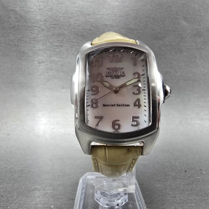 Invicta Lupha Watch Women 29mm MOP Dial Silver Tone Rectangle 0441 New BatteryKL5