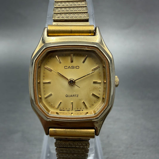 Casio Watch Women 22mm Gold Dial Gold Tone Octagon LQ-312G New Battery0