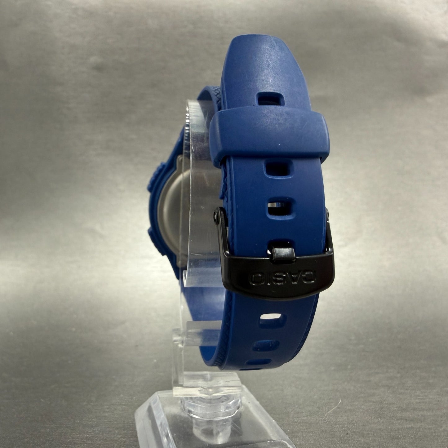 Casio Illuminator Watch Men 42mm Digital Blue Tone Round W-734 New Battery7
