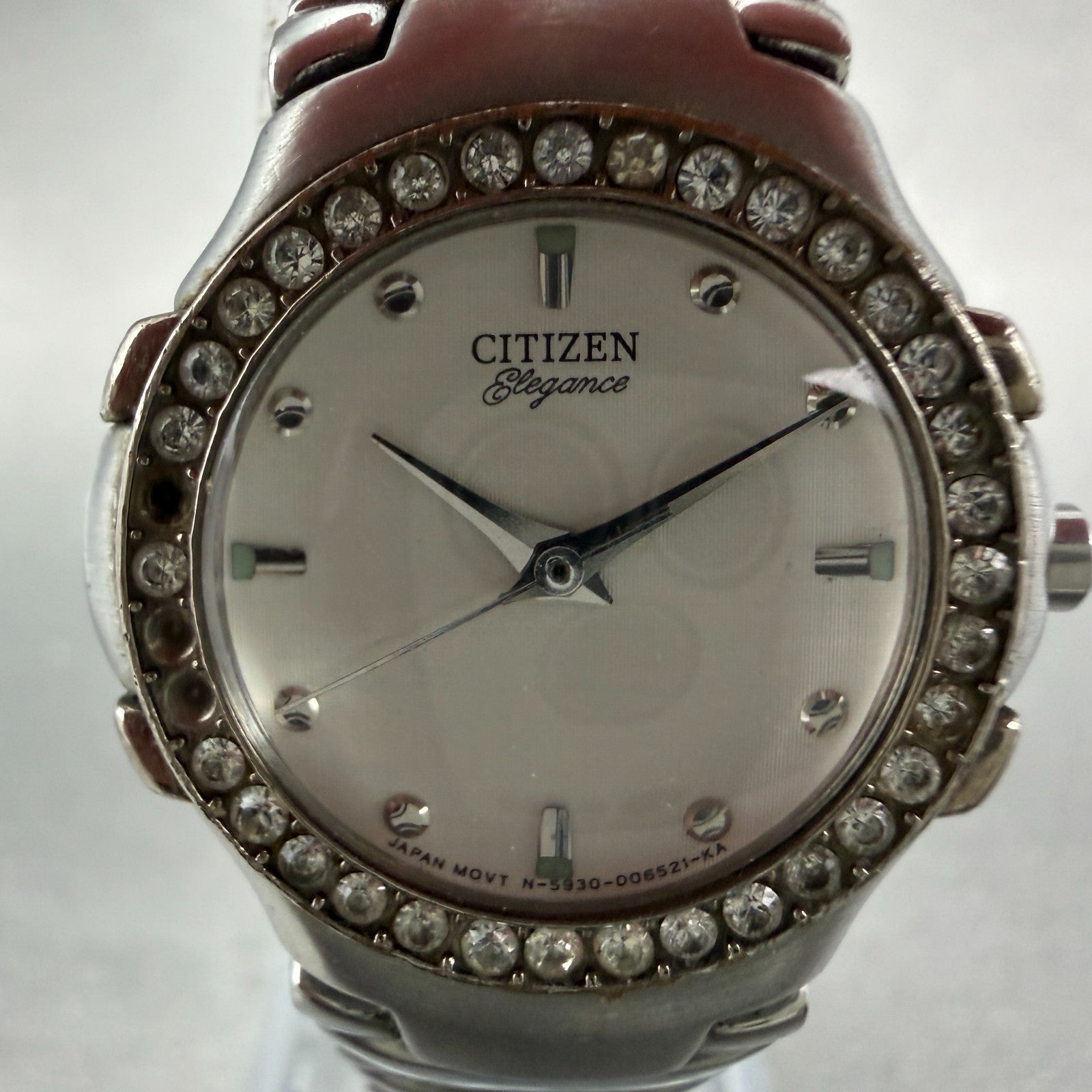Citizen Elegance Watch Women 25mm Silver Dial Silver Tone 5930-S91638 NewBattery1