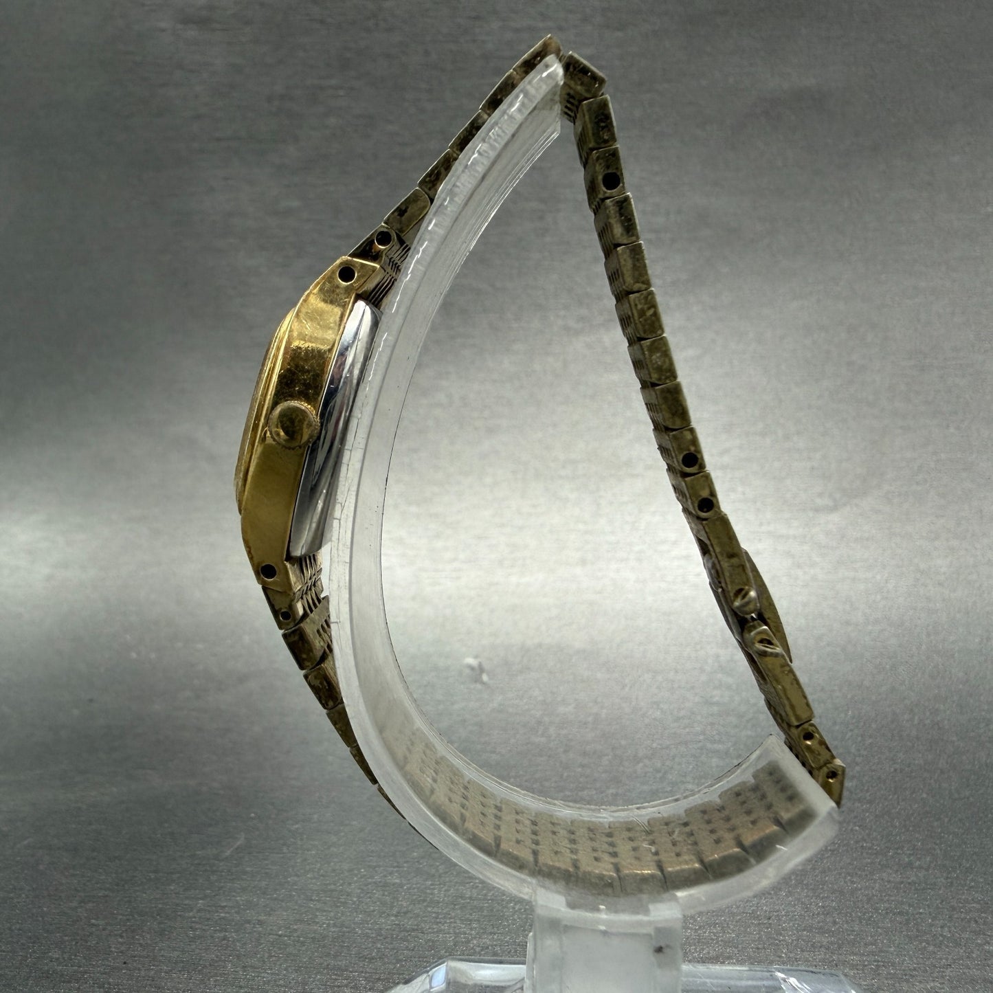 Citizen CQ Watch Women 18mm Champagne Dial Gold Tone Rectangle New Battery6