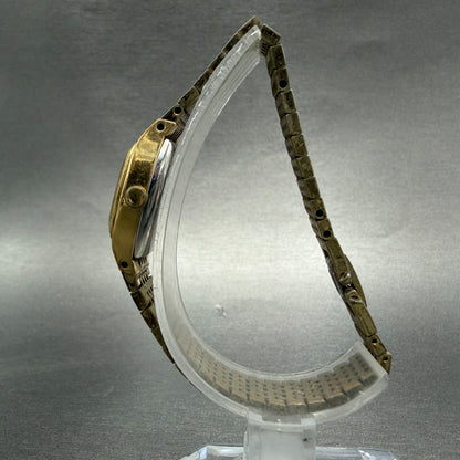 Citizen CQ Watch Women 18mm Champagne Dial Gold Tone Rectangle New Battery6