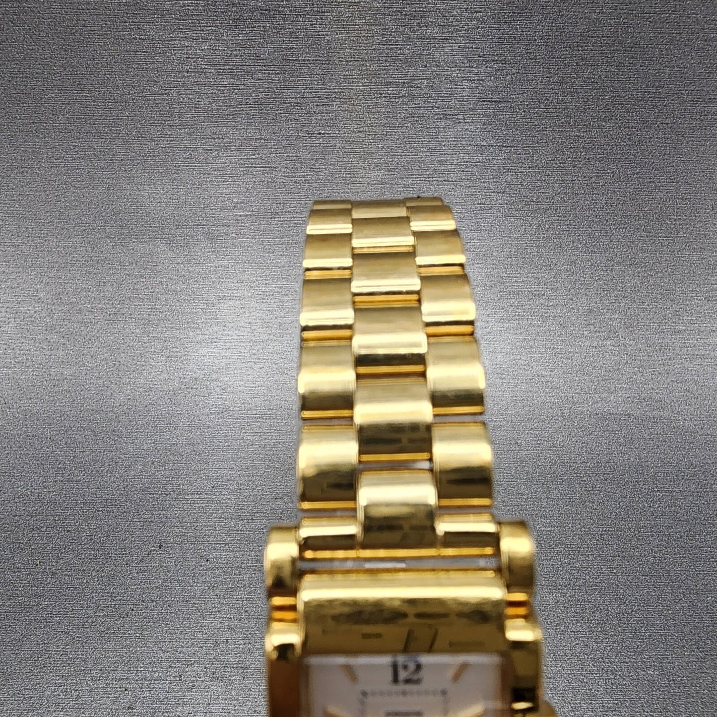 Coach Tank Watch Women 20mm White Dial Gold Tone Rectangle W015 New Battery4